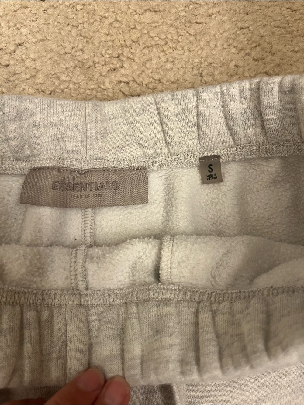 Fear of God Essentials Light Gray Athletic Shorts - Picture 4 of 5